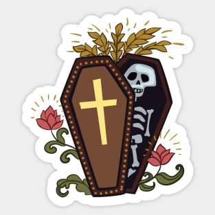 Skeleton Slumber Party Sticker